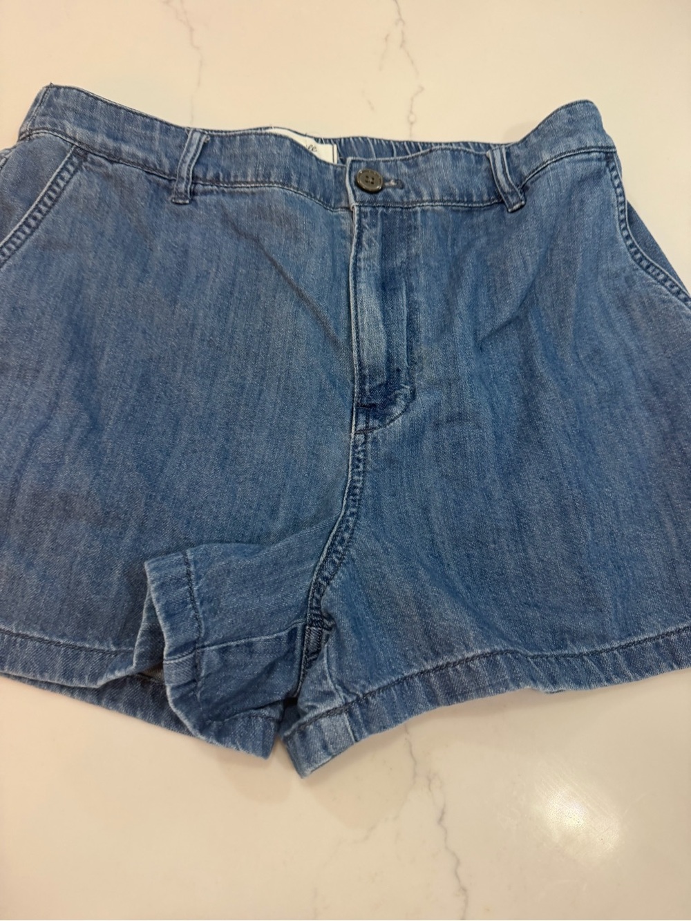 Madewell Light Blue Denim High-Rise Shorts